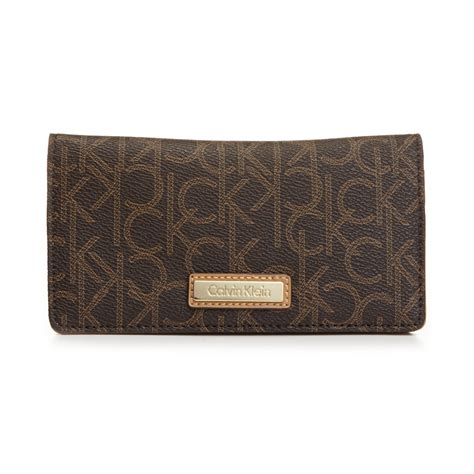 calvin klein wallet women brown.